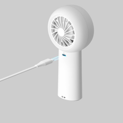 Mini wiatrak wentylator przenośny USB-C 4000mAh - biały
