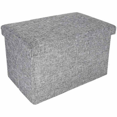 Pufa ze schowkiem do siedzenia otwierana składana 50x31x31cm szara
