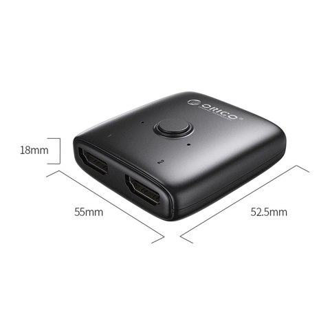 Adapter HDMI dwukierunkowy splitter - czarny