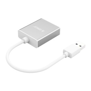 Adapter przejściówka USB-A - HDMI - srebrna