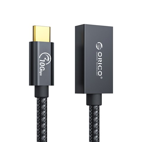 Adapter przejściówka USB-C - USB-A 3.1 Gen 2 10Gbps OTG 1m - czarny