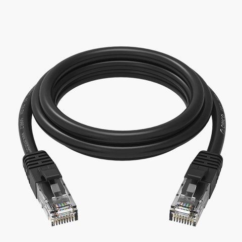 Kabel sieciowy Ethernet CAT6 1000Mbps RJ45 internetowy LAN okrągły 20 m - czarny