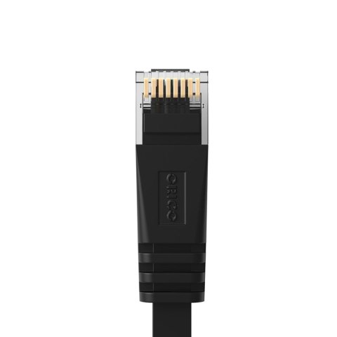 Kabel sieciowy Ethernet CAT6 1000Mbps RJ45 internetowy LAN płaski 20 m - czarny