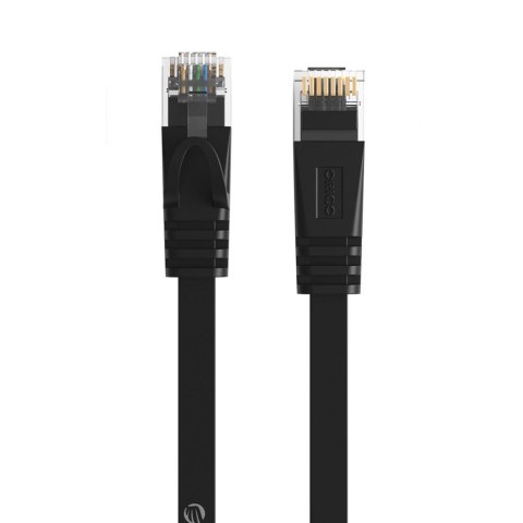 Kabel sieciowy Ethernet CAT6 1000Mbps RJ45 internetowy LAN płaski 30 m - czarny