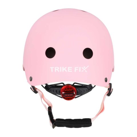 Kask rowerowy dla dziecka Trike Fix dziecięcy regulowany LED S 48-54cm różowy