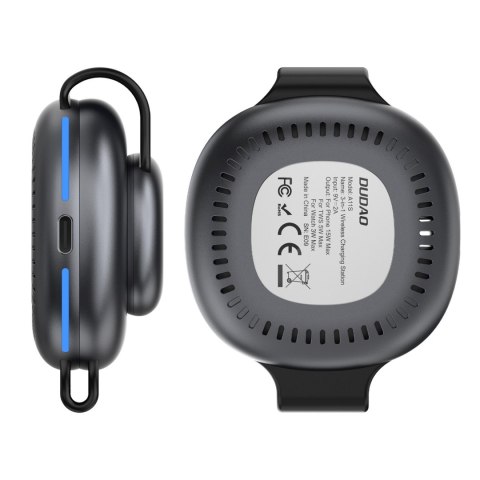 Ładowarka bezprzewodowa 3w1 na smartfon smartwatch słuchawki MagSafe - czarna