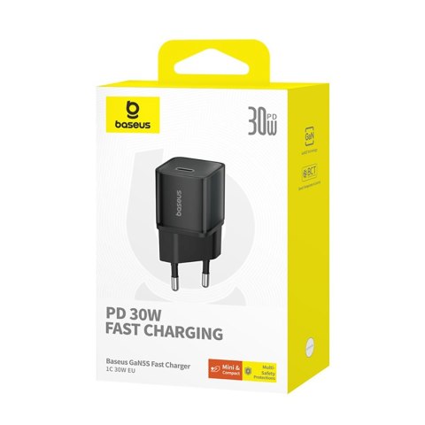 Ładowarka sieciowa USB-C EU GaN5S 30W - czarna