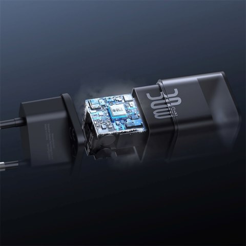 Ładowarka sieciowa USB-C EU GaN5S 30W - czarna
