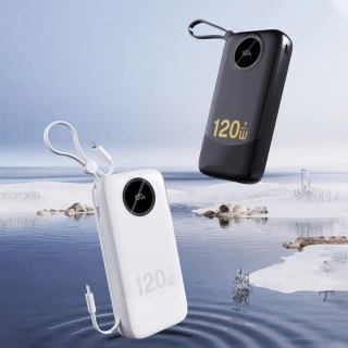 Powerbank 20000 mAh K13Pro USB-A USB-C z kablami USB-C iPhone Lightning - czarny