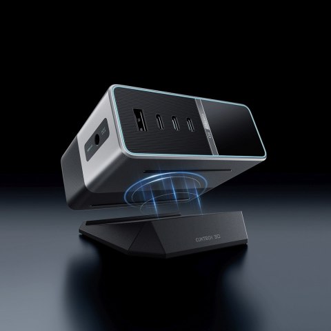 Stacja ładująca 5w1 z wyświetlaczem cyfrowym USB-A USB-C 300W - srebrna