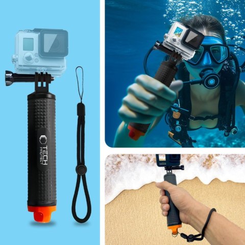 Uchwyt bojka wypornościowa do kamery sportowej GoPro / DJI - czarny