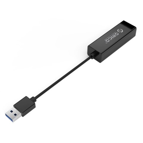 Zewnętrzna karta sieciowa USB-A - RJ45 10/100/1000 Mbps - czarna