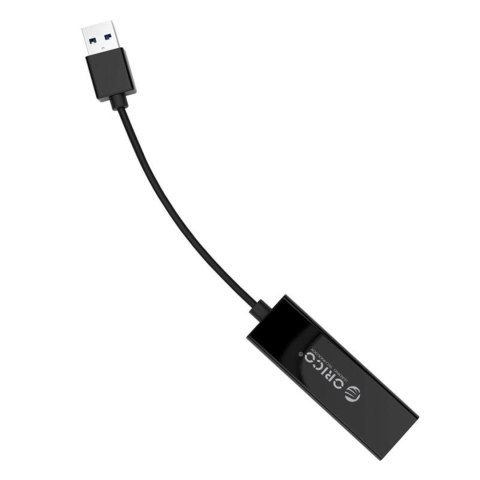 Zewnętrzna karta sieciowa USB-A - RJ45 10/100/1000 Mbps - czarna