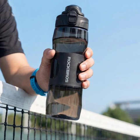 Bidon termiczny z magnetycznym uchwytem i paskiem montażowym 700 ml - czarny