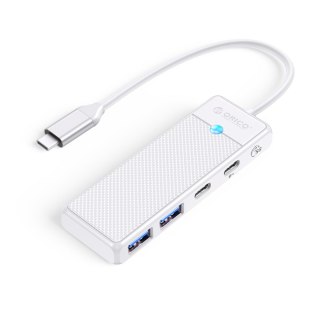 HUB adapter USB-C - USB-A USB-C z ładowaniem USB-C PD 100 W 0.15 m - biały