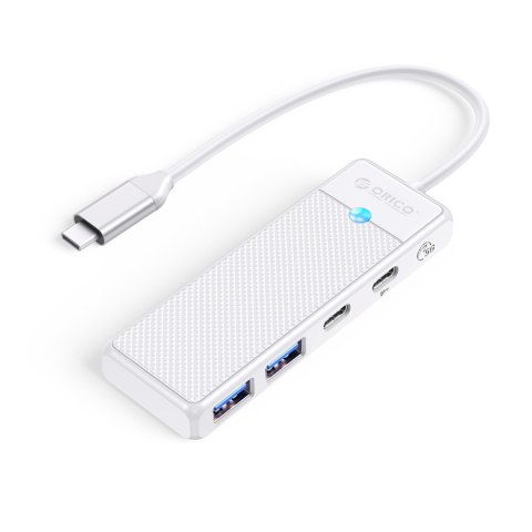 HUB adapter USB-C - USB-A USB-C z ładowaniem USB-C PD 100 W 0.15 m - biały