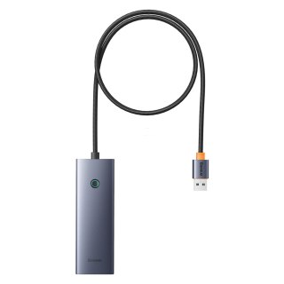 HUB rozdzielacz USB-A USB-C 5V 50cm - szary