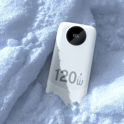 Powerbank K13 10000mAh 22.5W z wbudowanym kablem - biały