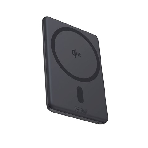 Powerbank magnetyczny 5000mAh 20W PicoGo AM31 Qi2 z podstawką i kablem USB-C MagSafe - czarny