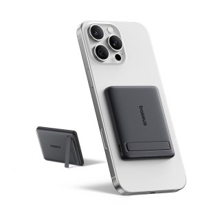 Powerbank magnetyczny 5000mAh 20W PicoGo AM31 Qi2 z podstawką i kablem USB-C MagSafe - czarny