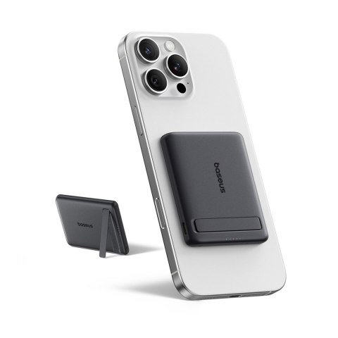 Powerbank magnetyczny 5000mAh 20W PicoGo AM31 Qi2 z podstawką i kablem USB-C MagSafe - czarny