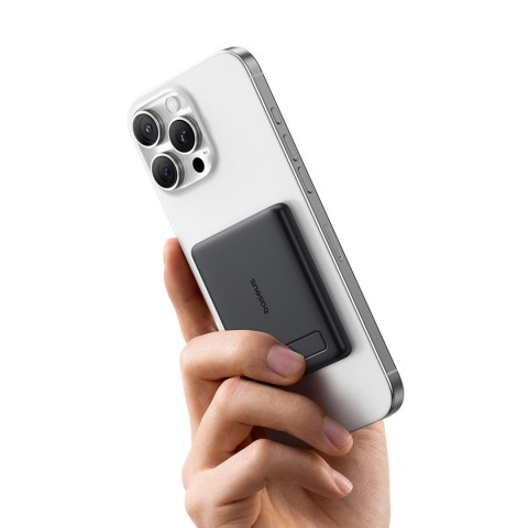 Powerbank magnetyczny 5000mAh 20W PicoGo AM31 Qi2 z podstawką i kablem USB-C MagSafe - czarny