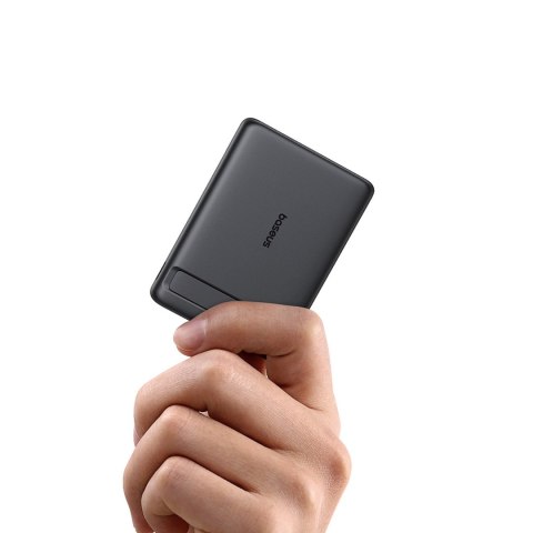 Powerbank magnetyczny 5000mAh 20W PicoGo AM31 Qi2 z podstawką i kablem USB-C MagSafe - czarny