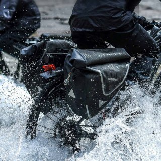 Torba rowerowa na bagażnik wodoodporna 20 l - czarna