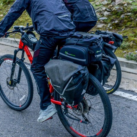 Torba rowerowa na bagażnik wodoodporna 20 l - czarna