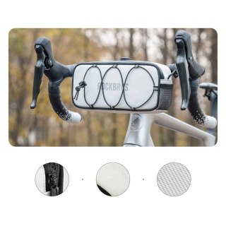 Torba sakwa rowerowa na kierownicę wodoodporna 1.9 l - biała