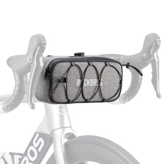Torba sakwa rowerowa na kierownicę wodoodporna 1.9 l - szara