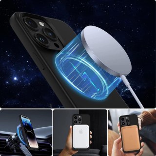 Etui pokrowiec na iPhone 13 / 14 Silicone MagSafe - czarny