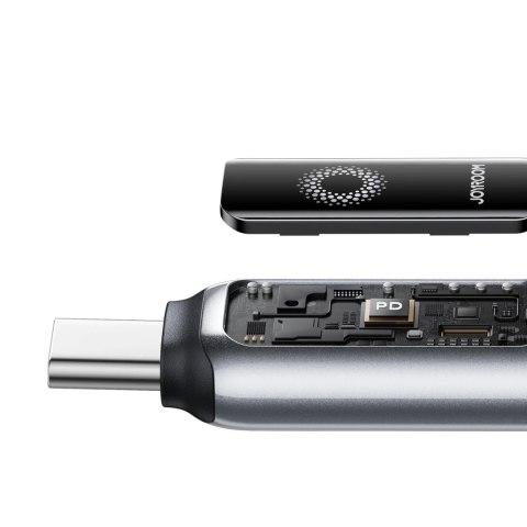 Kabel przewód w oplocie USB-C 100W 1.2m - czarny