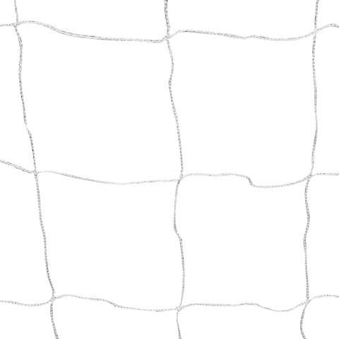 Bramka do piłki nożnej 240x90x150 cm stalowa biała