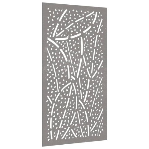 Dekoracja ścienna do ogrodu 105x55 cm stal corten liście