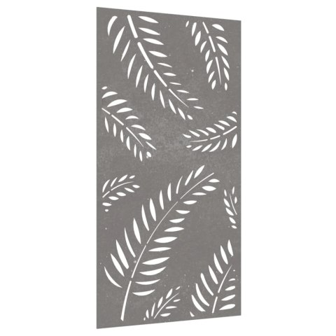 Dekoracja ścienna do ogrodu stal Corten liść 105x55 cm