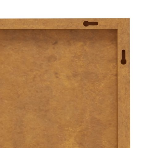 Dekoracja ścienna do ogrodu stal Corten liść 105x55 cm