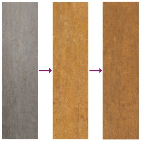 Dekoracja ścienna do ogrodu stal Corten liść 105x55 cm