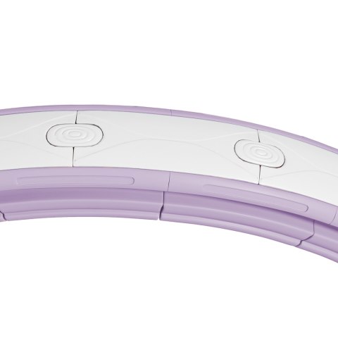 Hula hoop z ciężarem 400g, regulowany, fioletowy, do ćwiczeń