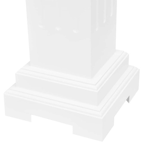 Stojak na rośliny kwadratowy klasyczny biały MDF