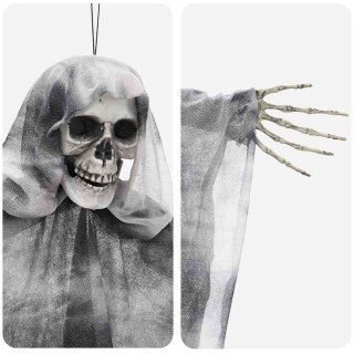 Dekoracyjny duch na Halloween 3 szt. kolorowy 61 x 97 cm poliester
