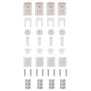 Akcesoria do rolet 19 sztuk białe PVC
