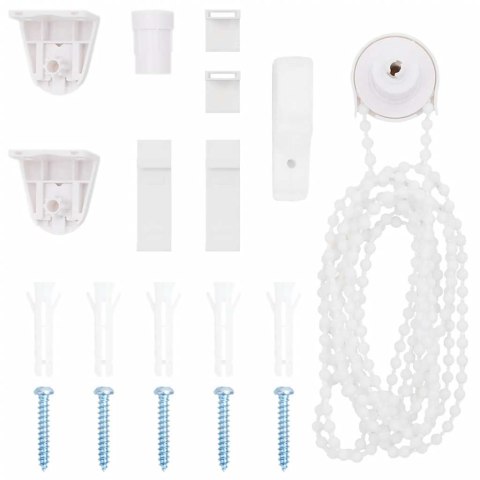 Akcesoria do rolet 19 sztuk białe PVC