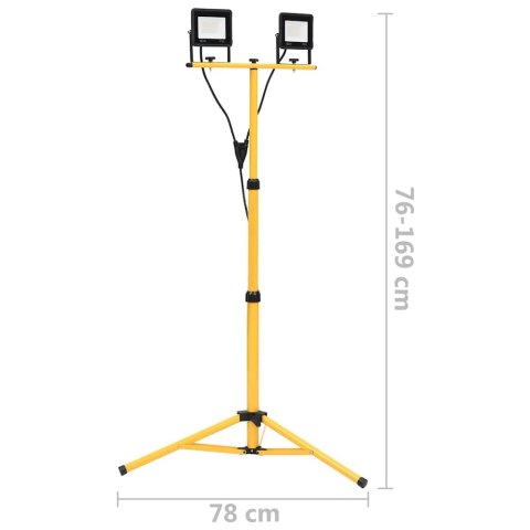 Lampa LED projektor z tripod 2x30 W ciepła biała