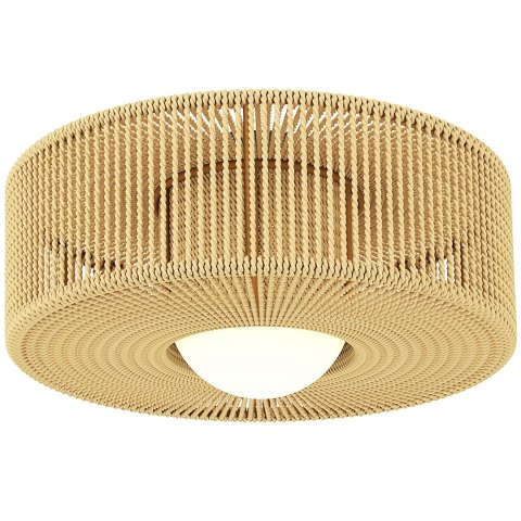 Lampa sufitowa boho z abażurem z liny konopnej G9 LED