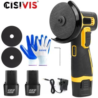 Mini szlifierka kątowa 12V, plastikowa, żółta, narzędzie akumulatorowe