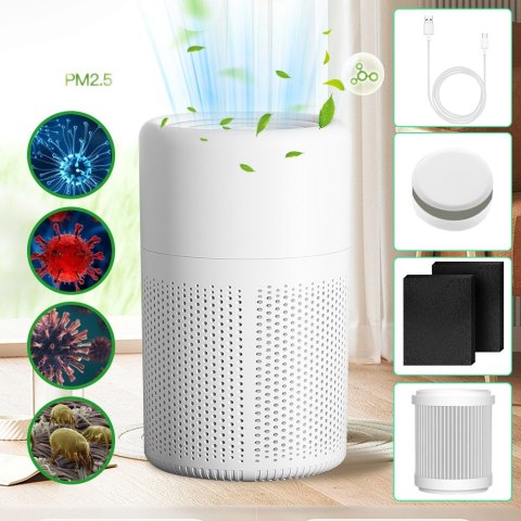 Oczyszczacz powietrza H13 HEPA PM2.5 dla palaczy, USB