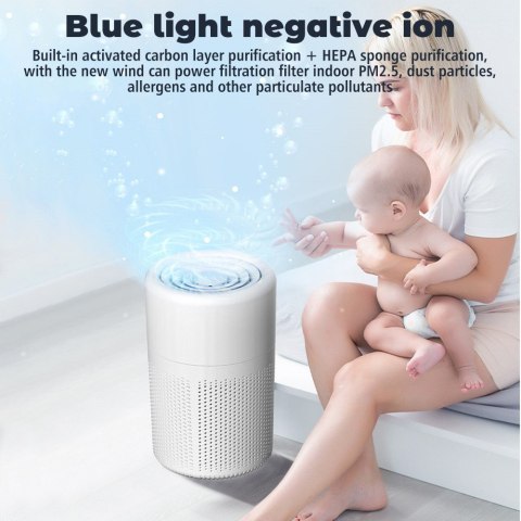 Oczyszczacz powietrza H13 HEPA PM2.5 dla palaczy, USB