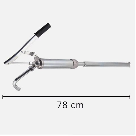 Pompa ręczna do oleju - stal węglowa, 138 cm, do oleju napędowego i smarowego