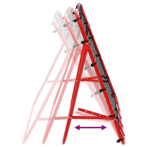 Rebounder do piłki nożnej z regulacją 100x100 cm, stalowy